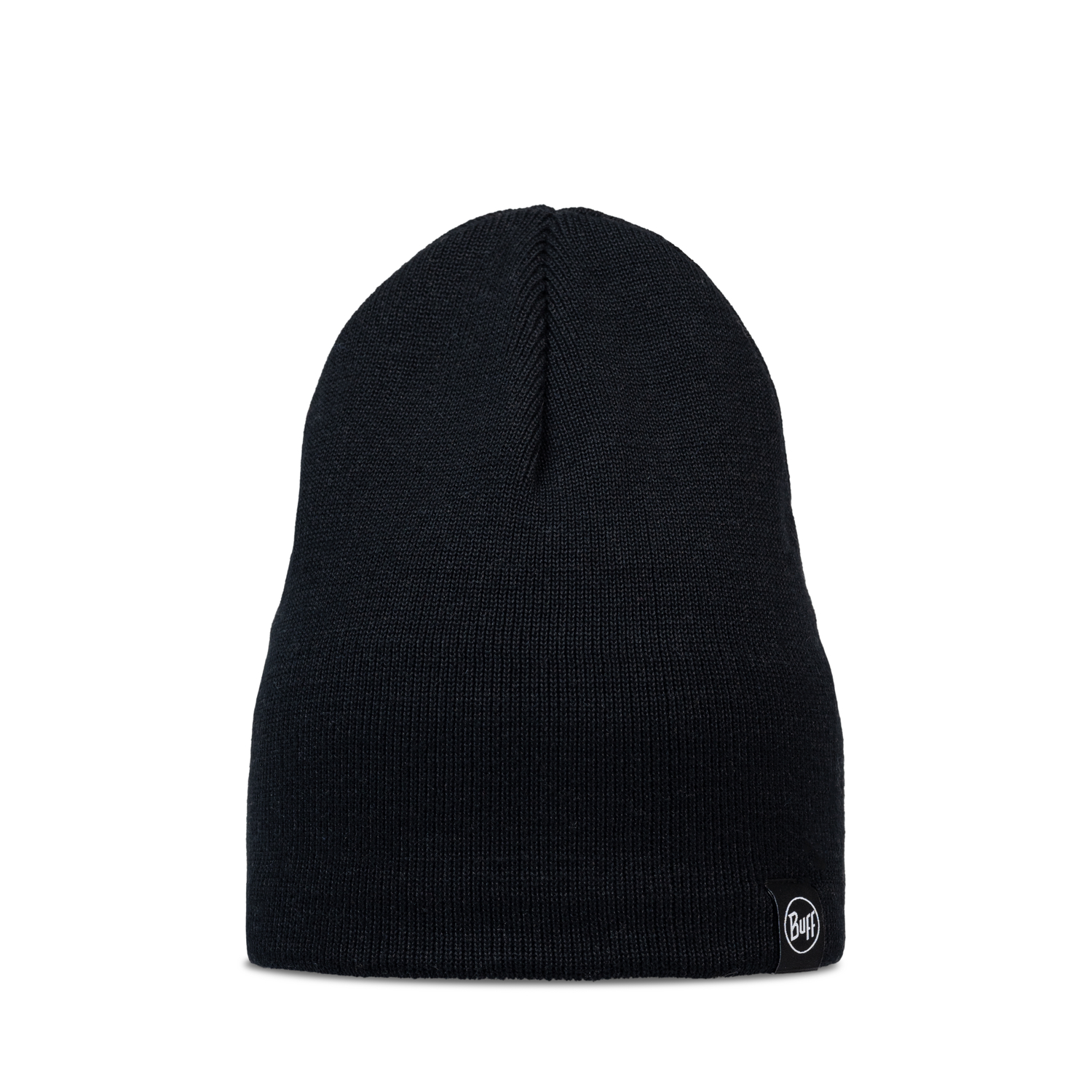 KNITTED & FLEECE BAND BEANIE LILON SHORT BLACK